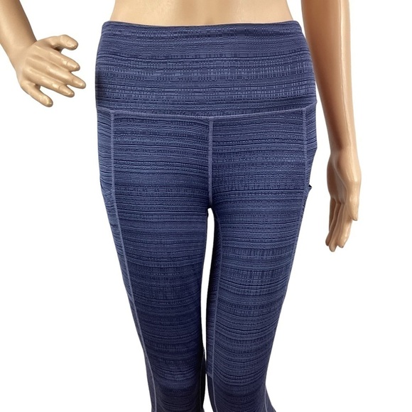 Athleta High Rise Jacquard Mesh Chat to Town Capri Leggings Size XXS Blue - Picture 2 of 7